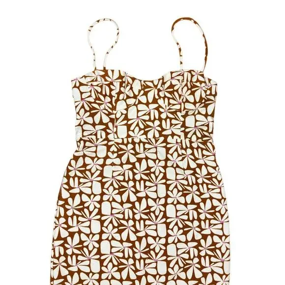 Anthropologie Hutch Floral Slim Midi Dress Sweetheart Neck Strappy Size XL  NEW - coffeafoods.com